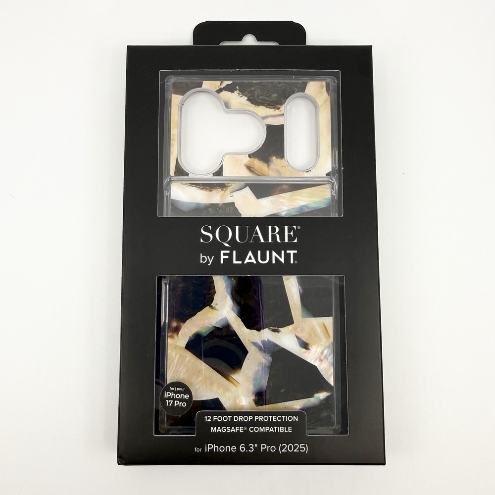iPhone 17 Pro Square By Flaunt Case Brown Abalone Shell Pattern NEW SEALED